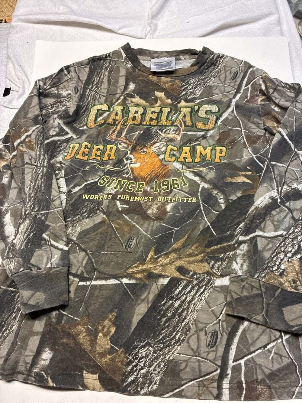 Paramount Outdoors Cabela's Deer Camp Since 1961 Realtree Camo Long Sleeve T-Shi